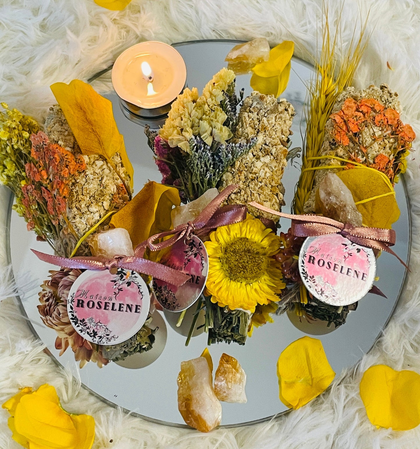 Shining Vibes Spread: Sage & Orange Smudge Bundle