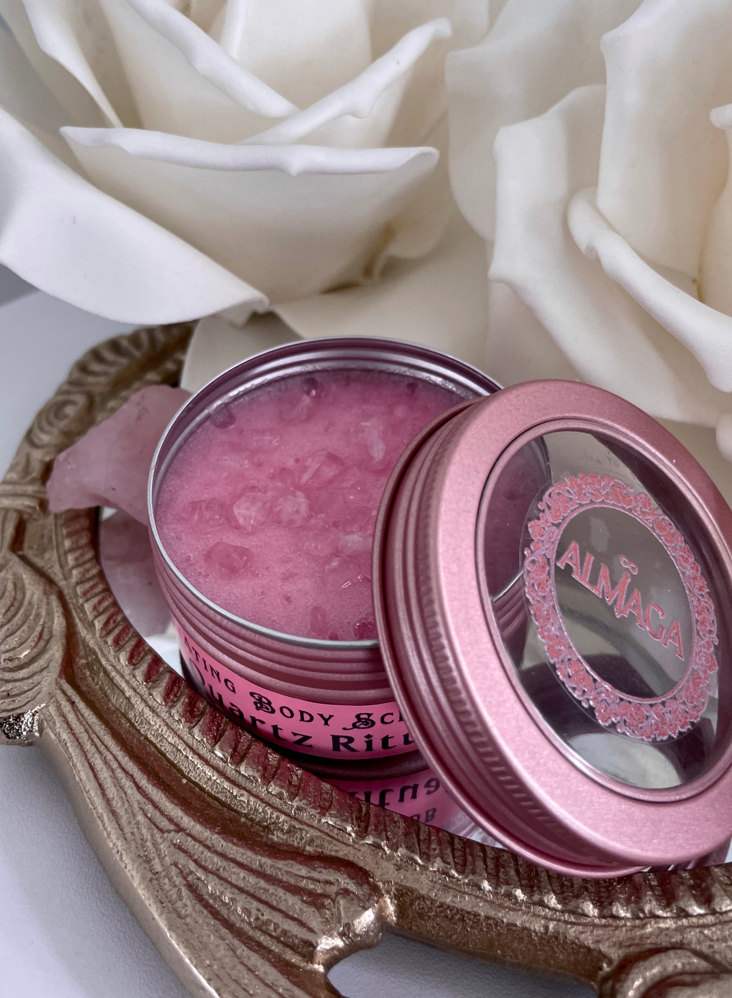 Rose Quartz Ritual Exfoliating Body Scrub | Self Love & Inner Glow