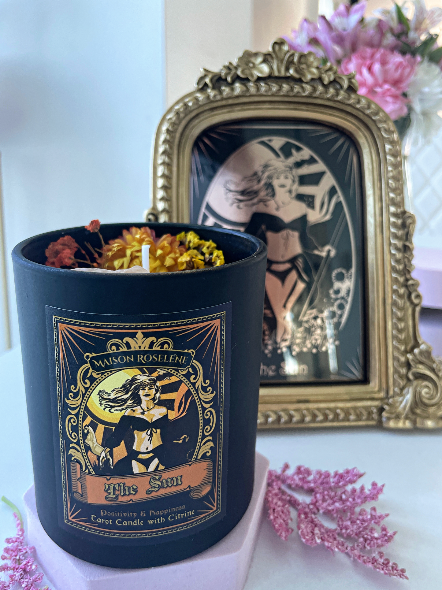 The Sun Tarot Candle | Good Luck & Happiness