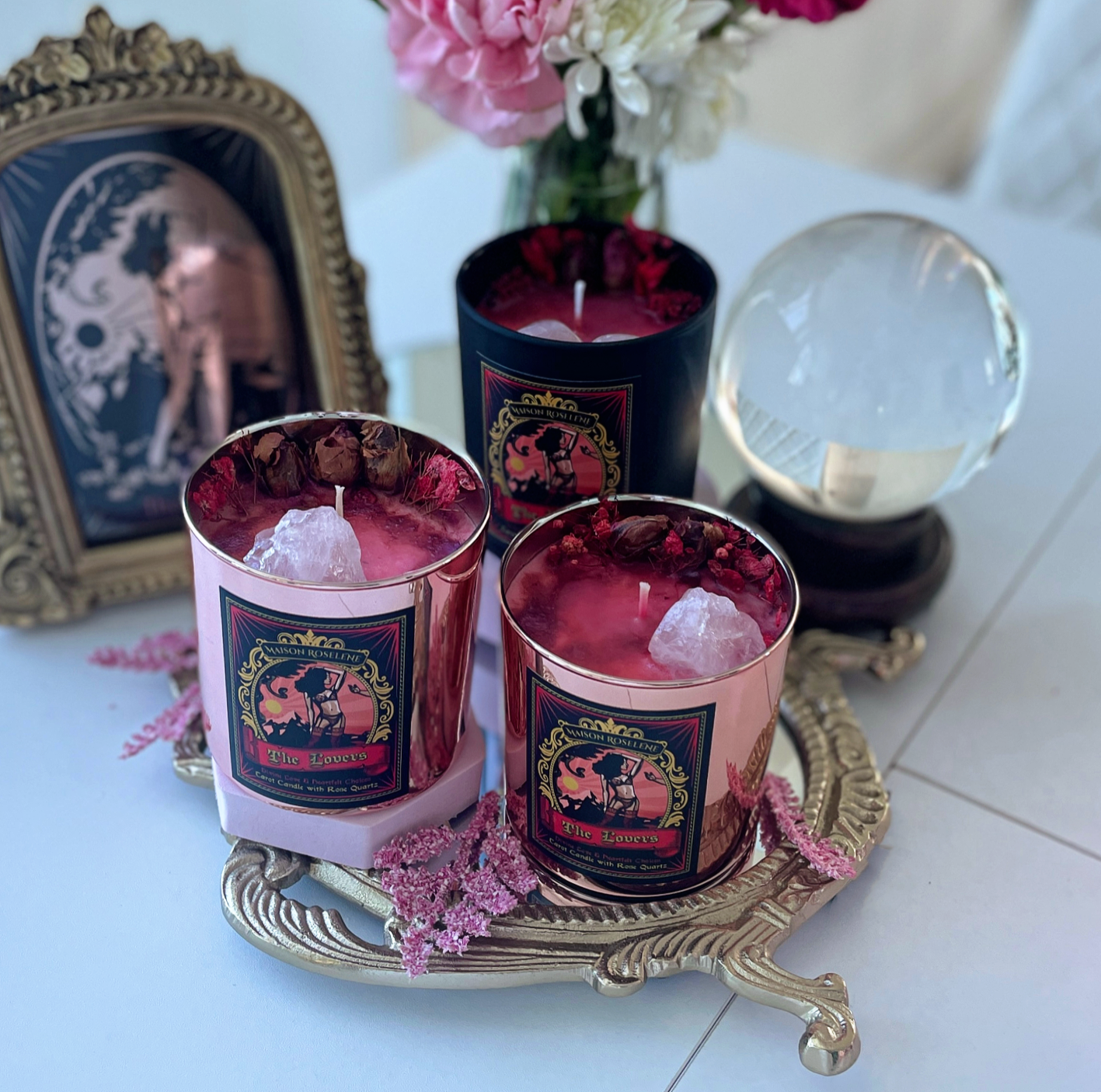 Vela de cristal Amor y Pasión - Los Enamorados