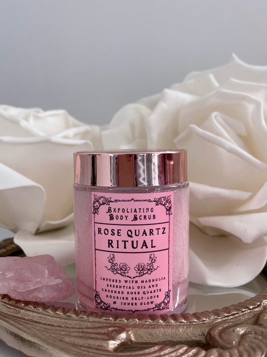 Rose Quartz Ritual Exfoliating Body Scrub | Self Love & Inner Glow