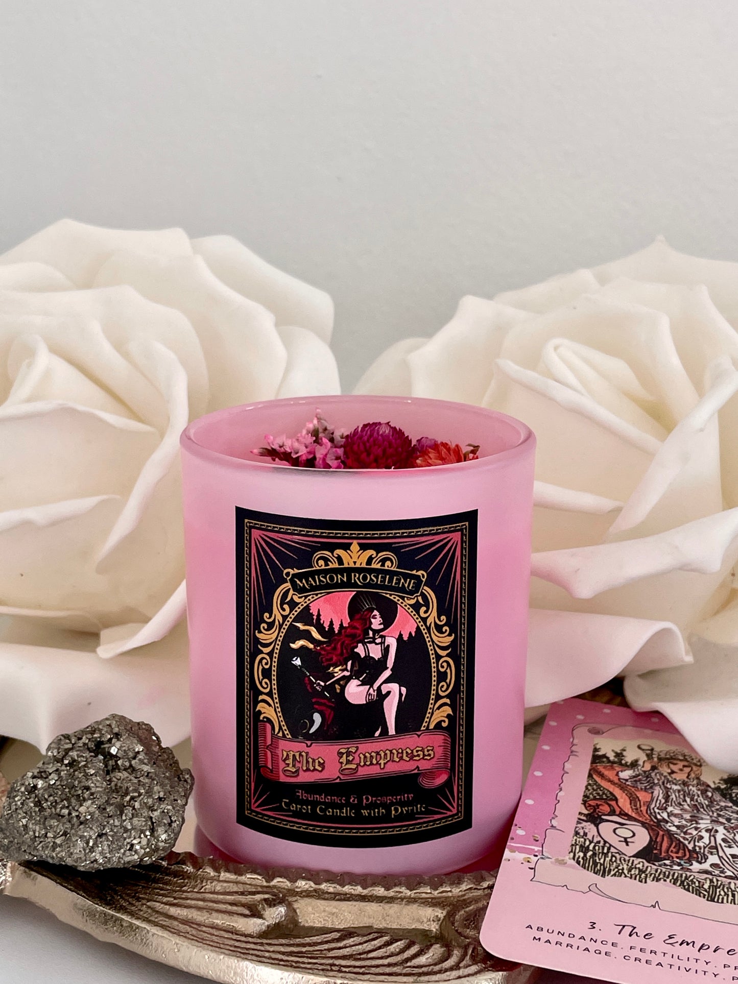 Vela de cristal para la abundancia y la prosperidad: La Emperatriz