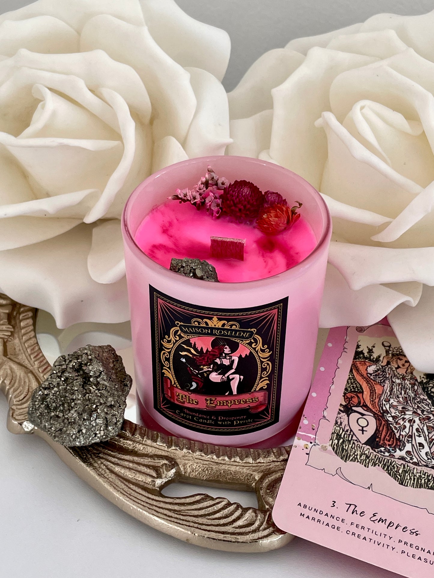Vela de cristal para la abundancia y la prosperidad: La Emperatriz