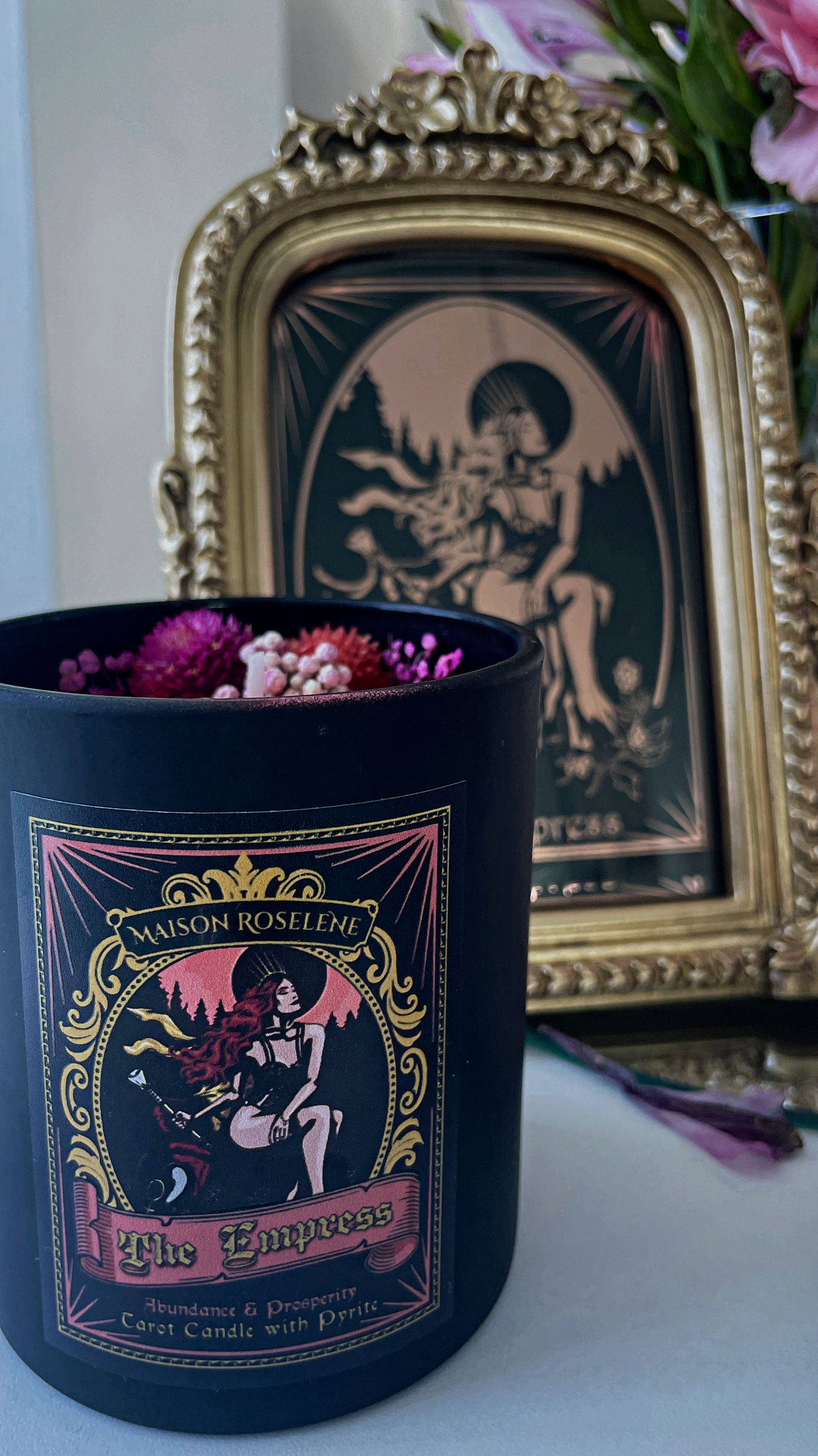 Vela de cristal para la abundancia y la prosperidad: La Emperatriz