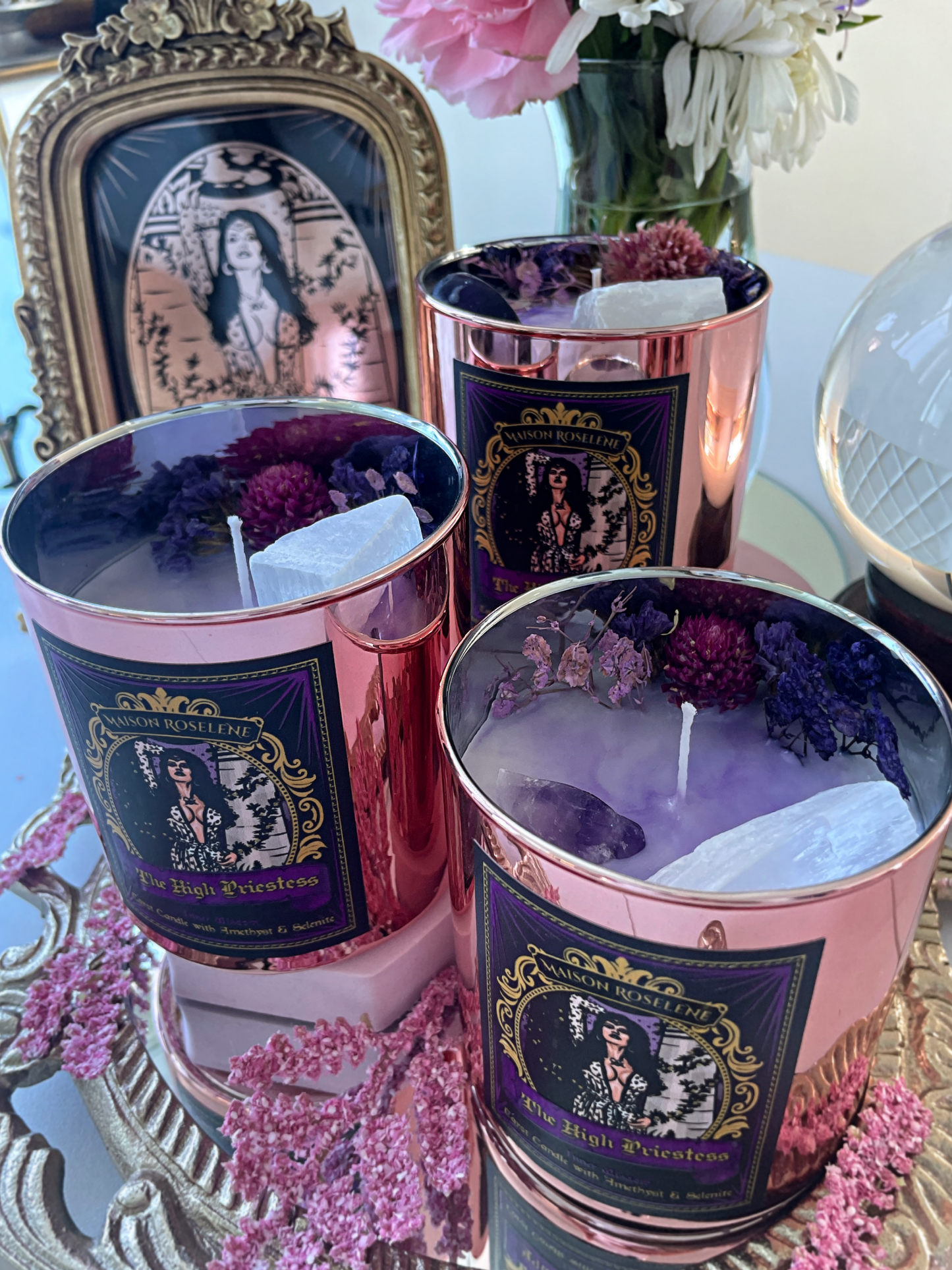 Vela de Cristal para la Conciencia y la Iluminación Espiritual - La Suma Sacerdotisa