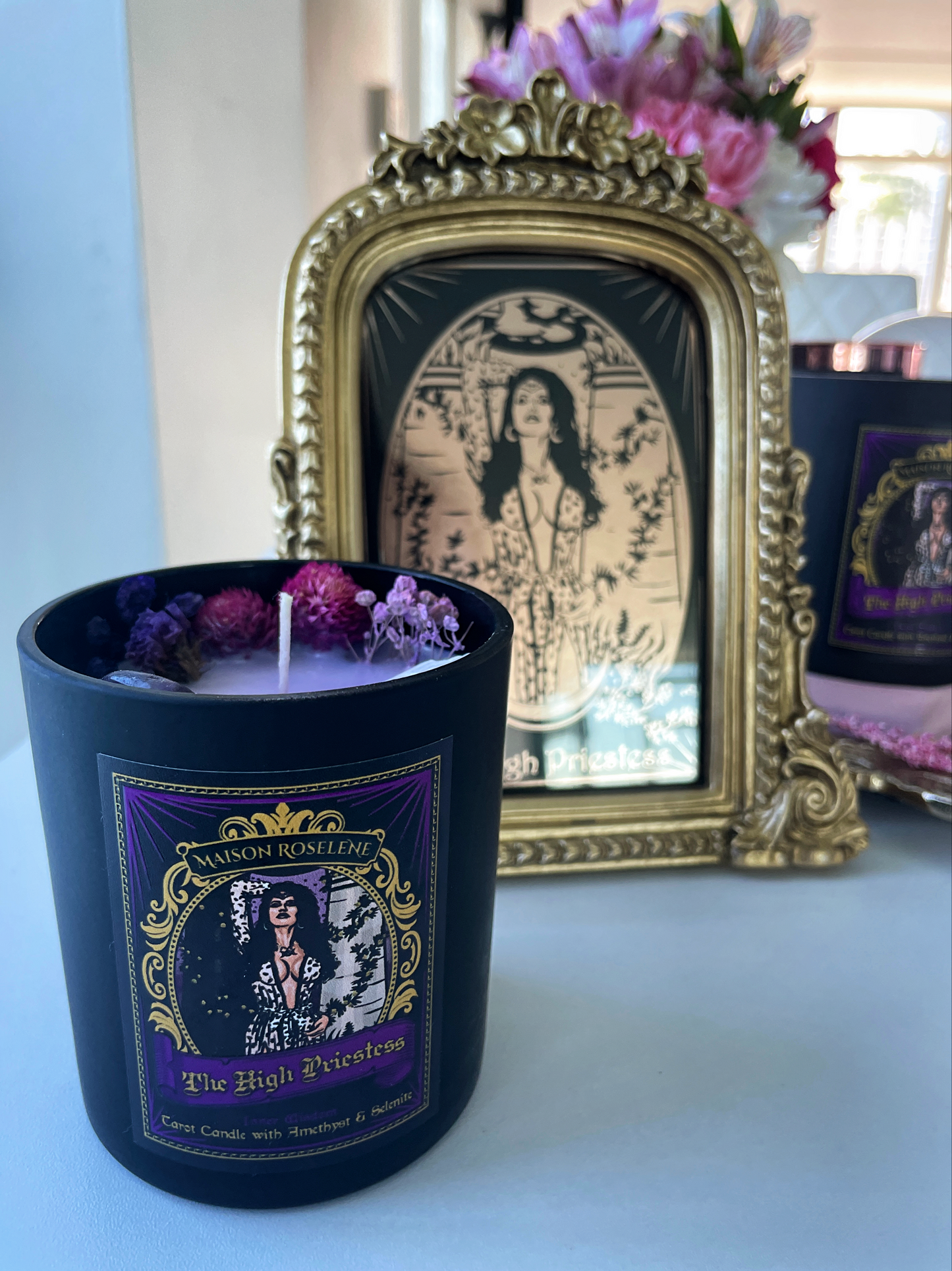 Vela de Cristal para la Conciencia y la Iluminación Espiritual - La Suma Sacerdotisa