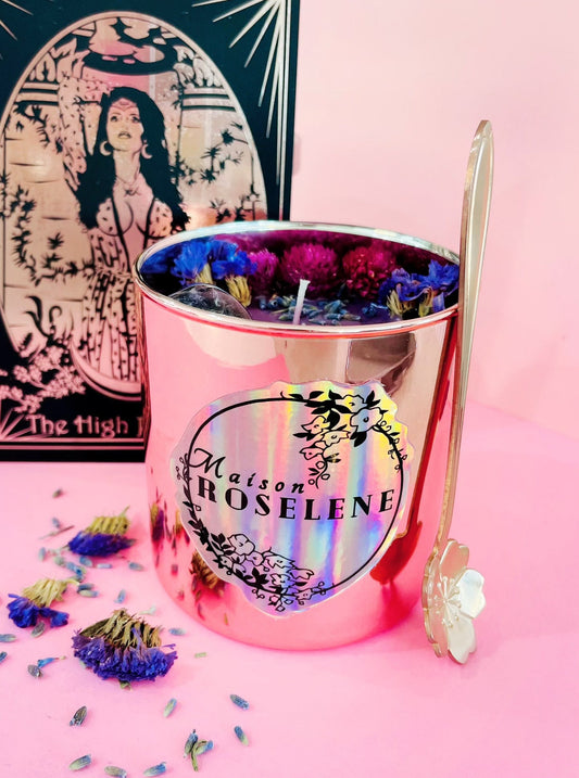 Awareness and Spiritual Enlightenment Crystal Candle - The High Priestess