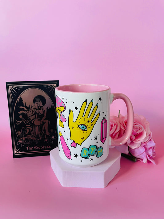 Esoteric Witchy Pink Coffee Mug