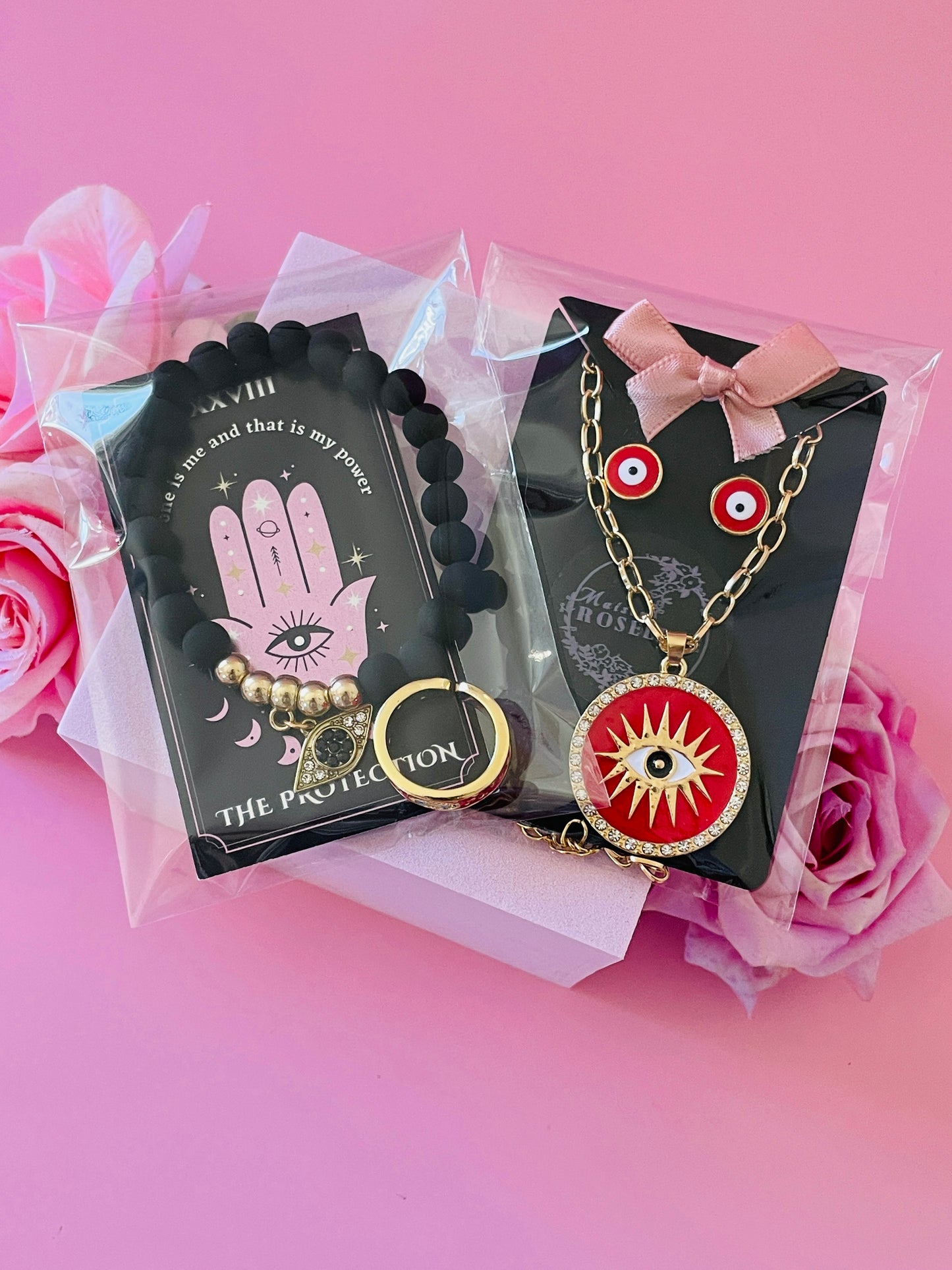 Protection Jewelry Red Evil Eye Set