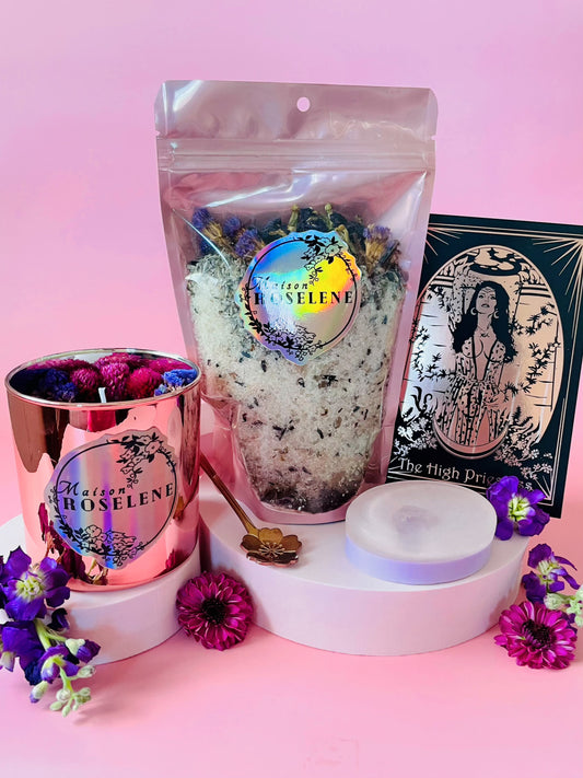Ritual Bath Soak Kit for Awareness and Spiritual Enlightenment - The High Priestess