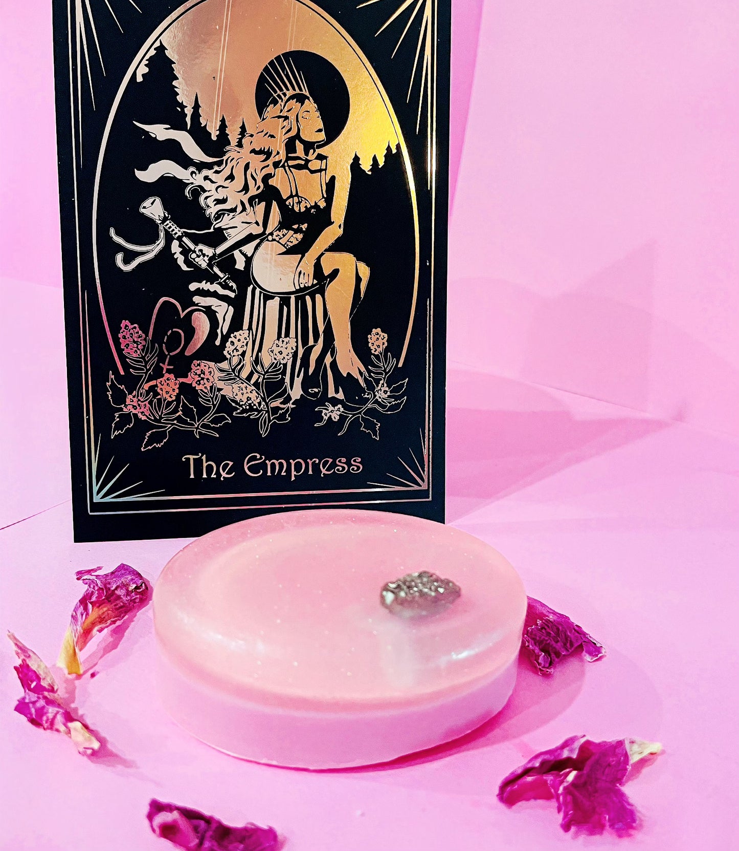 Jabón espiritual infundido con cristales para la abundancia y la creatividad - La Emperatriz