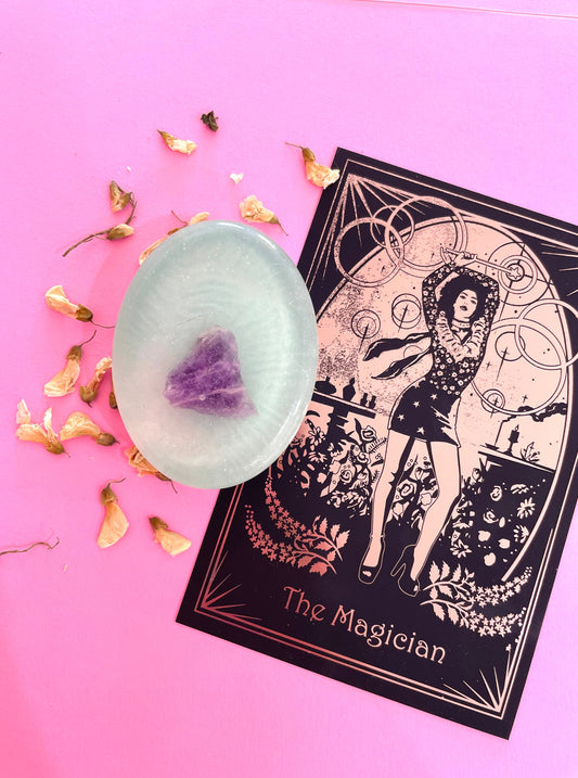 Spiritual Soap Crystal Infused for Clarity and Manifestation - The Magician